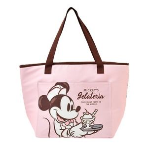 NEW NWT Disney Japan Mickey Mouse Blush Pink Gelato Insulated Cooler Tote Bag